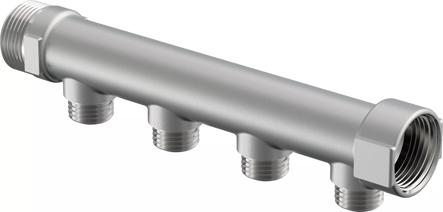 Uponor Uni-C Collettore ottone S 1"MT/FT 4x1/2"MT