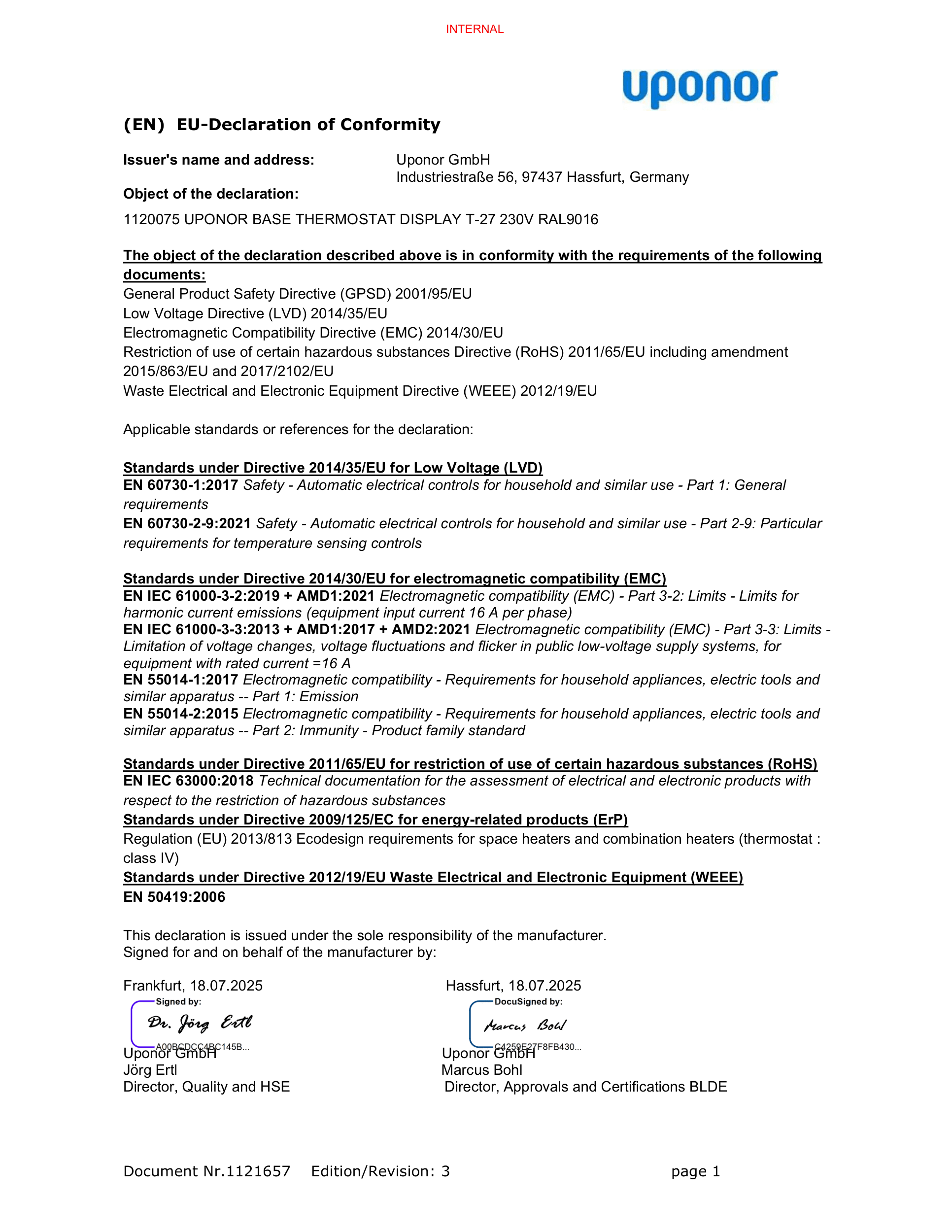 Uponor DoC BASE 1120075 INT (1121657)