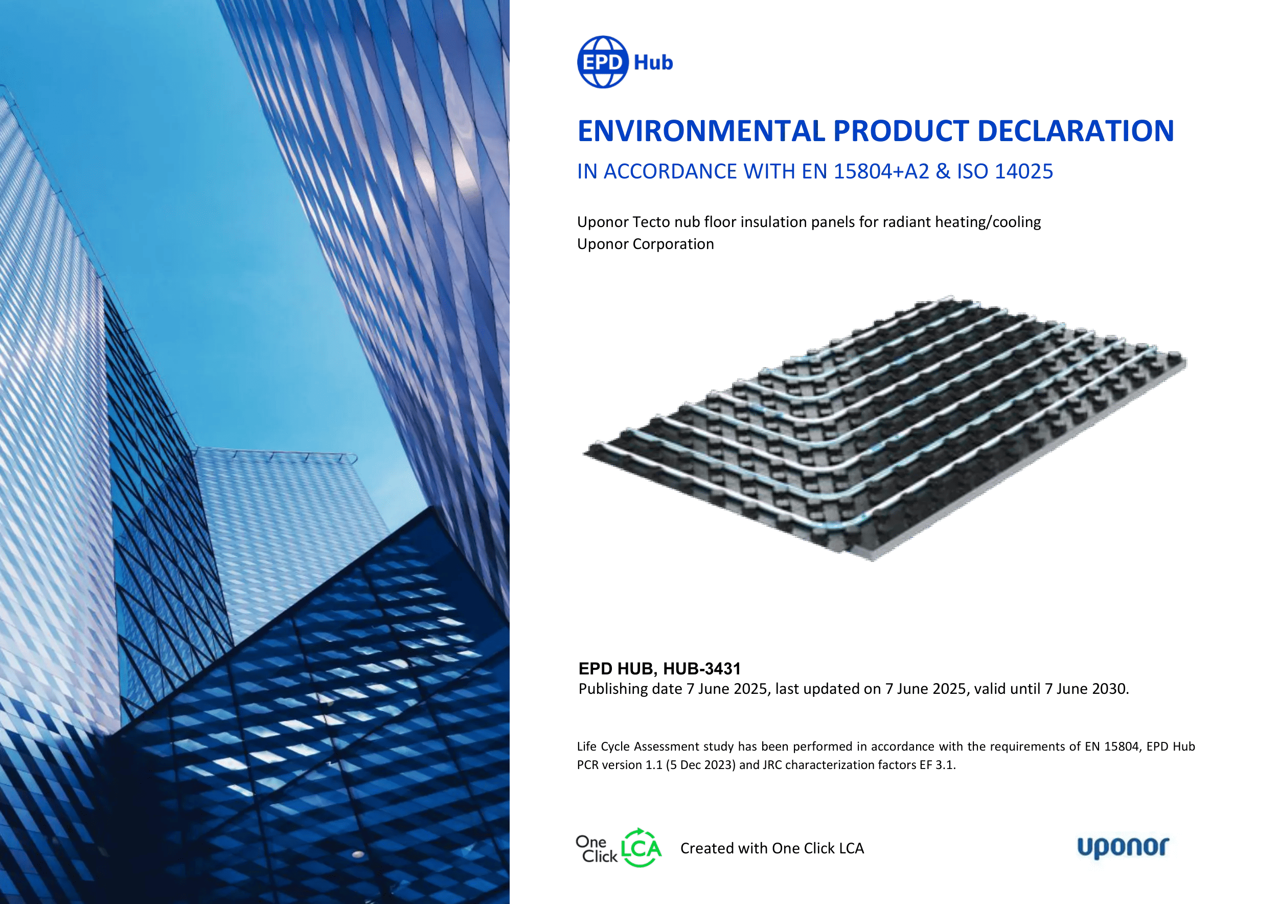 Uponor Tecto nub panel EPS DES 30-2mm 14-17mm 1450x85 | Uponor