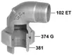 GF Malleable Fittings union elbow taper seat 102 1 B