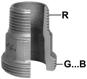 GF Malleable Fittings boccola raccordo sede piana 376 376 1 1/4 G