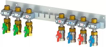 Uponor Combi Port E-Pro Rail+valves bottom