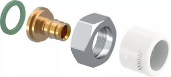 Uponor Q&E adapter swivel nut, plated NKB DR 15-3/4"SN
