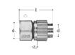 GF JRG Sanipex adattatore FT, nickel-plated d12 L43mm