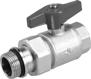 Uponor Uni-X manifold ball valve plated L G3/4"MT-Rp3/4"FT - Item available on request, minimum lead time 2 weeks