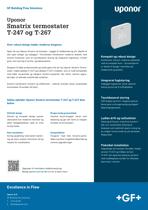GF Uponor Sell Sheet Smatrix Thermostats T-247 and T-267_DK