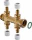 Uponor Aqua PLUS jakotukki Q&E E NKB DR 3/4"MT/SN 2x2X15 c/c50mm