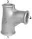 GF Malleable Fittings T brocca rossa 131 131 3/4 - 3/4 - 1/2 G