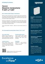 GF Uponor Sell Sheet Smatrix Thermostats T-247 and T-267 CZ (1185876)