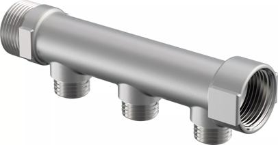 Uponor Uni-C Collettore ottone S 1"MT/FT 3x1/2"MT