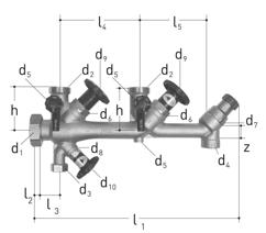 GF JRGUSIT Combi manifold LegioStop DN25